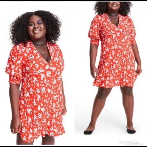 RIXO x Target Floral Puff Sleeve Swing Dress Size 16W, 28W RARE! - Picture 4 of 13